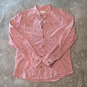 Urban Man Men's Pink Casual Button Down Shirt (Size M)